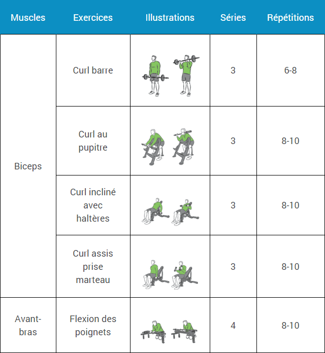 Programme complet musculation avec charge guidée
